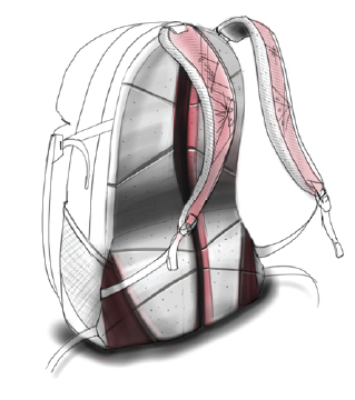 Original sketch TNF Women's Backpanel