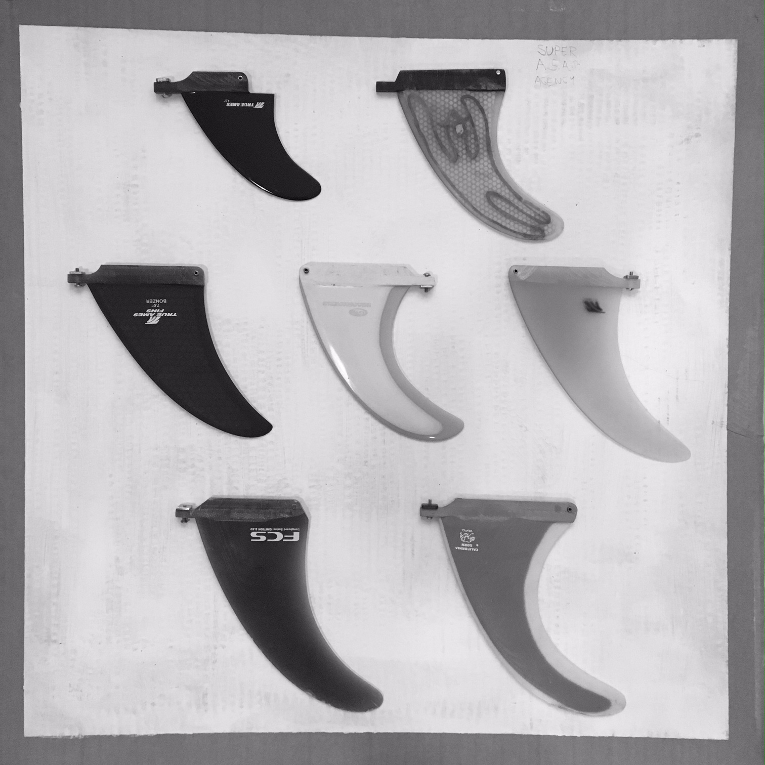 Je nach Größe des Surfers und Länge des Boards variiert auch die gesurfte Finnen. Hier eine kleine Übersicht von 4'5 bis 8'1/2