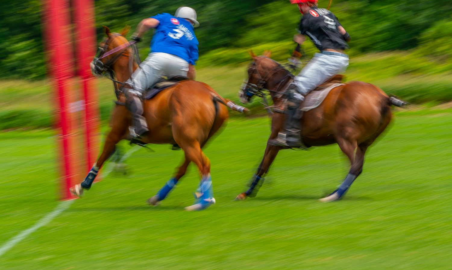 Defending the goal at the mashomack polo club in pine plains, ny.  Polo is a contact sport..jpg
