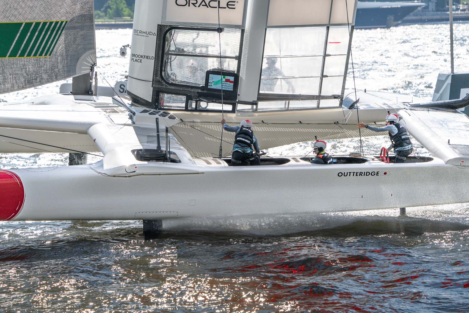 Japan racing in the Sail GP,  on the hudson.  One miniute flying the next almost capsizing..jpg