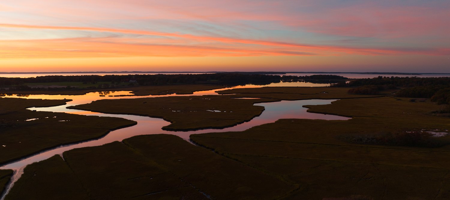 Wetlands Sunset Panorama