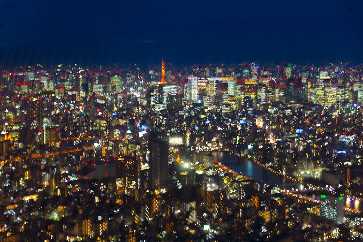 Abstract View From Tokyo Tower at Night