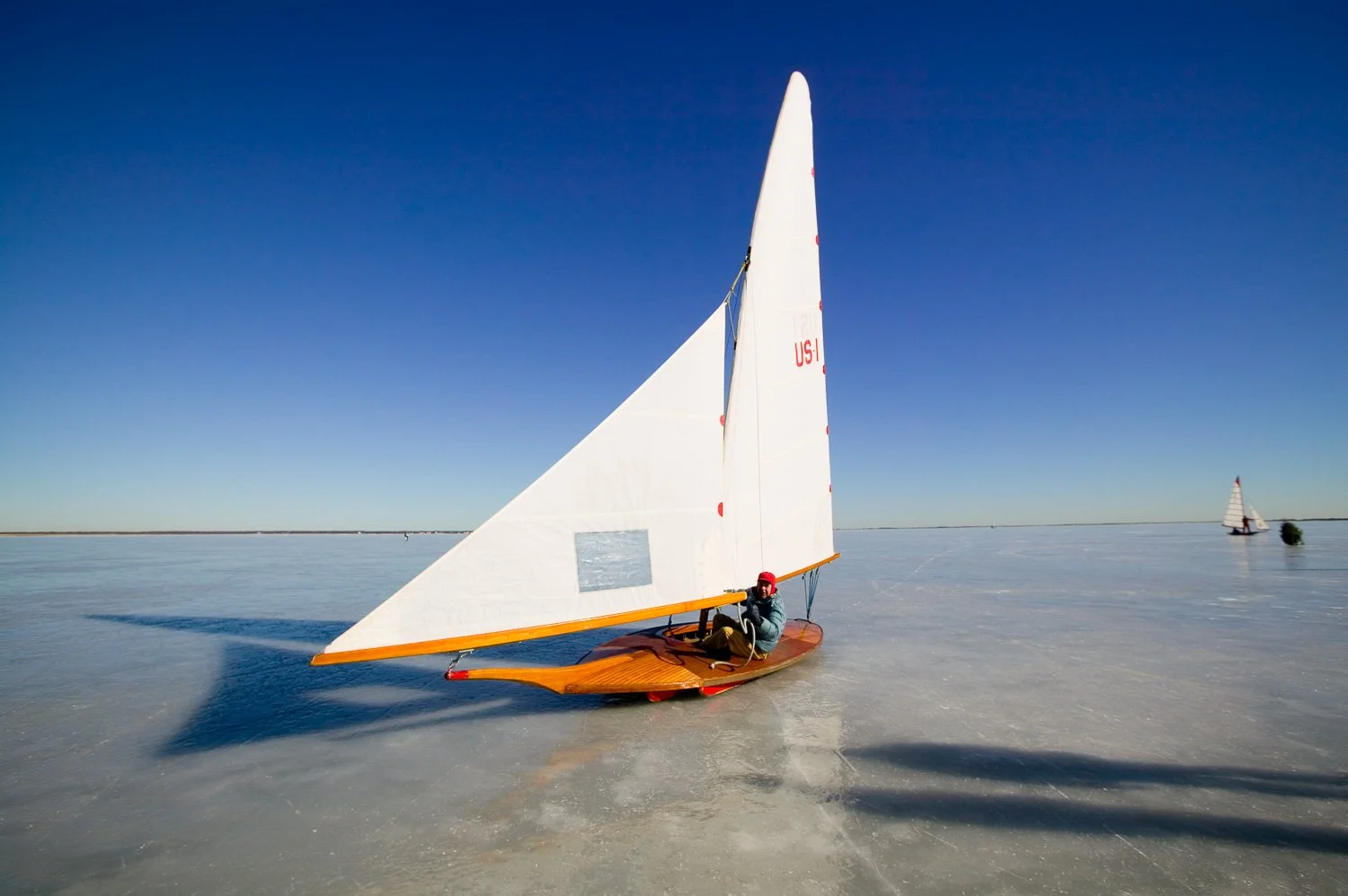 The DN (“Detroit News” iceboat