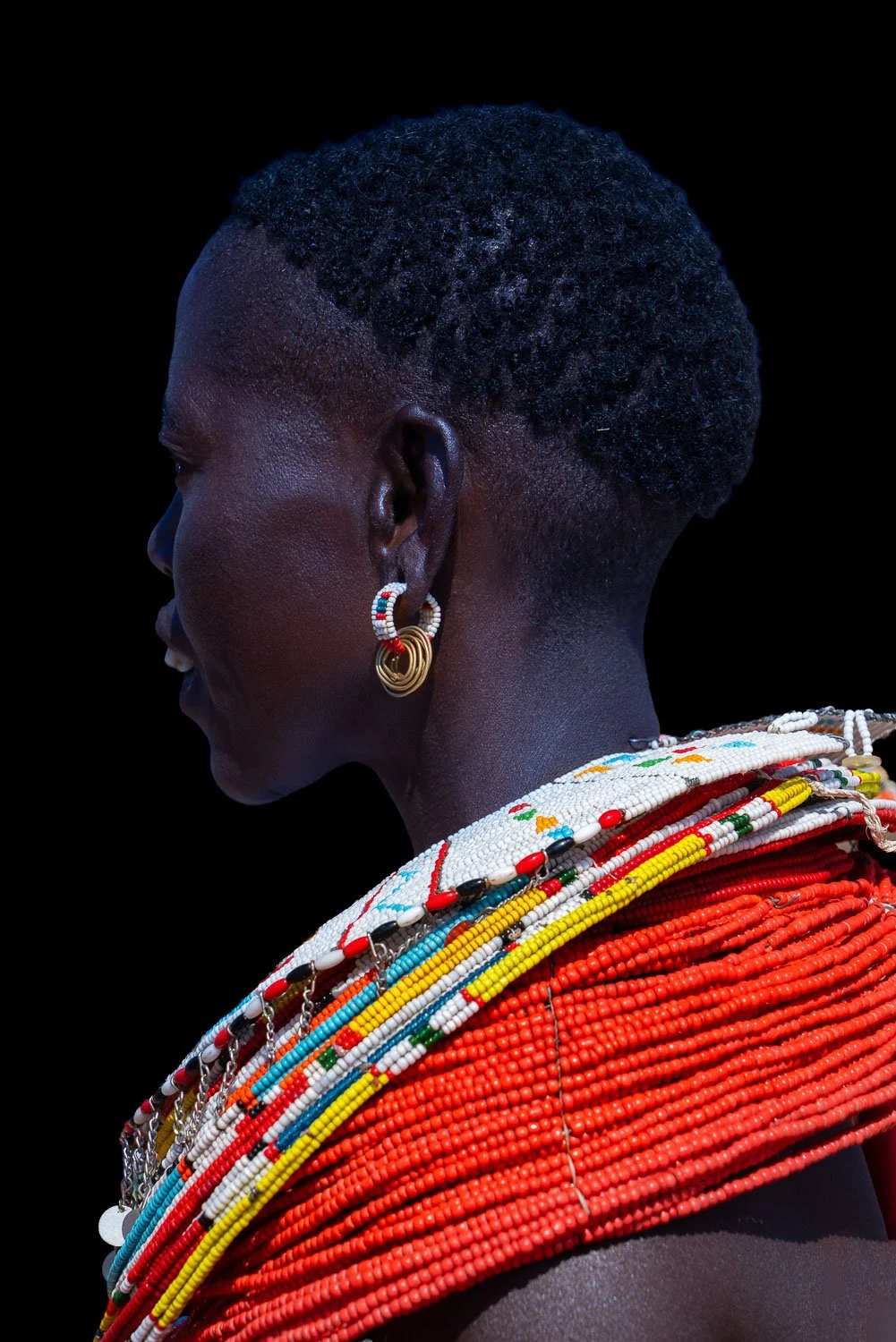 Masai, with beads
