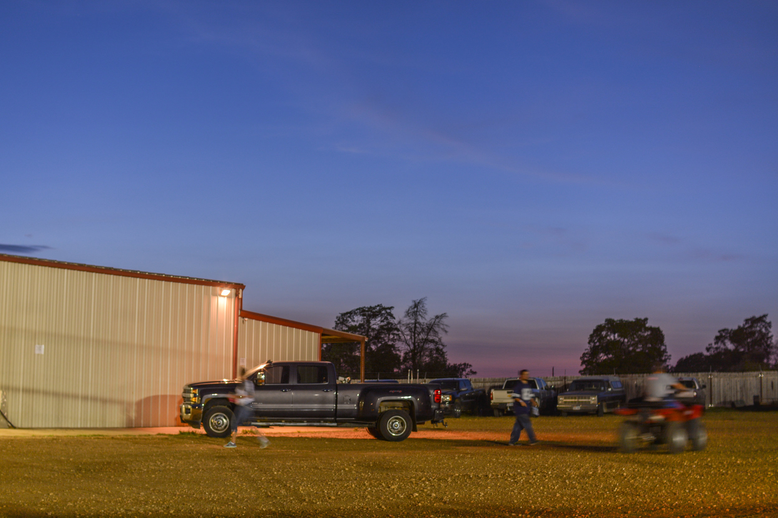 Sunset, ATVs, and cowboys jerseys