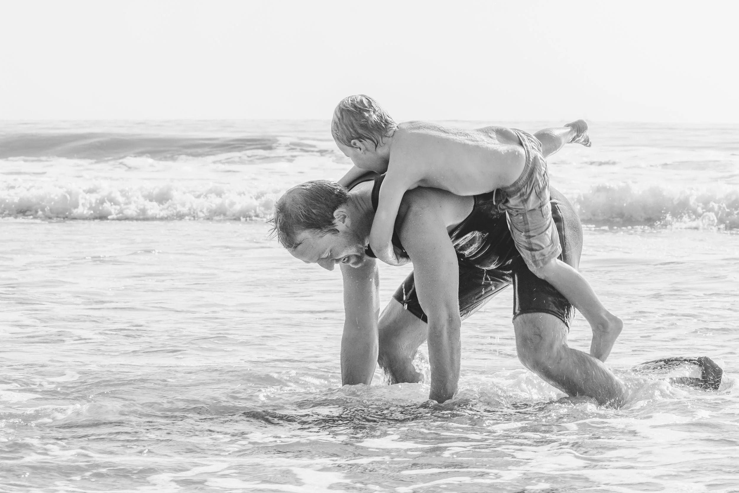 Uncle Johnny BH teaching Tate to surf… in a weird way