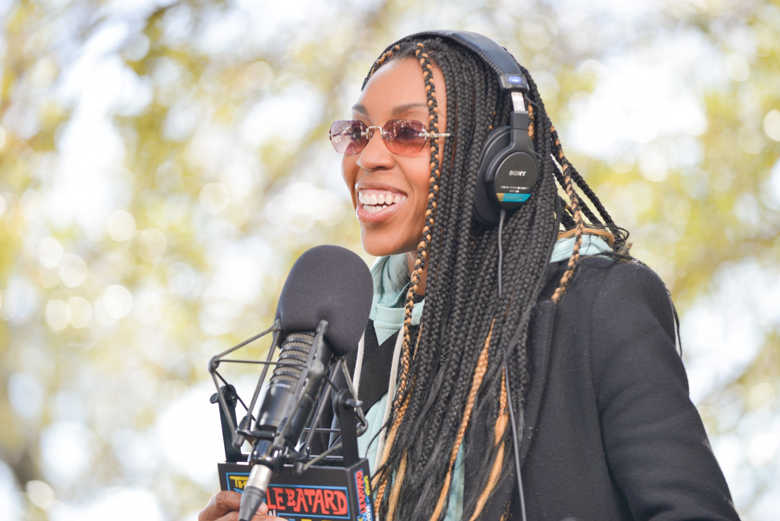 Renee Montgomery at SXSW for The Dan Le Batard Show with Stugotz