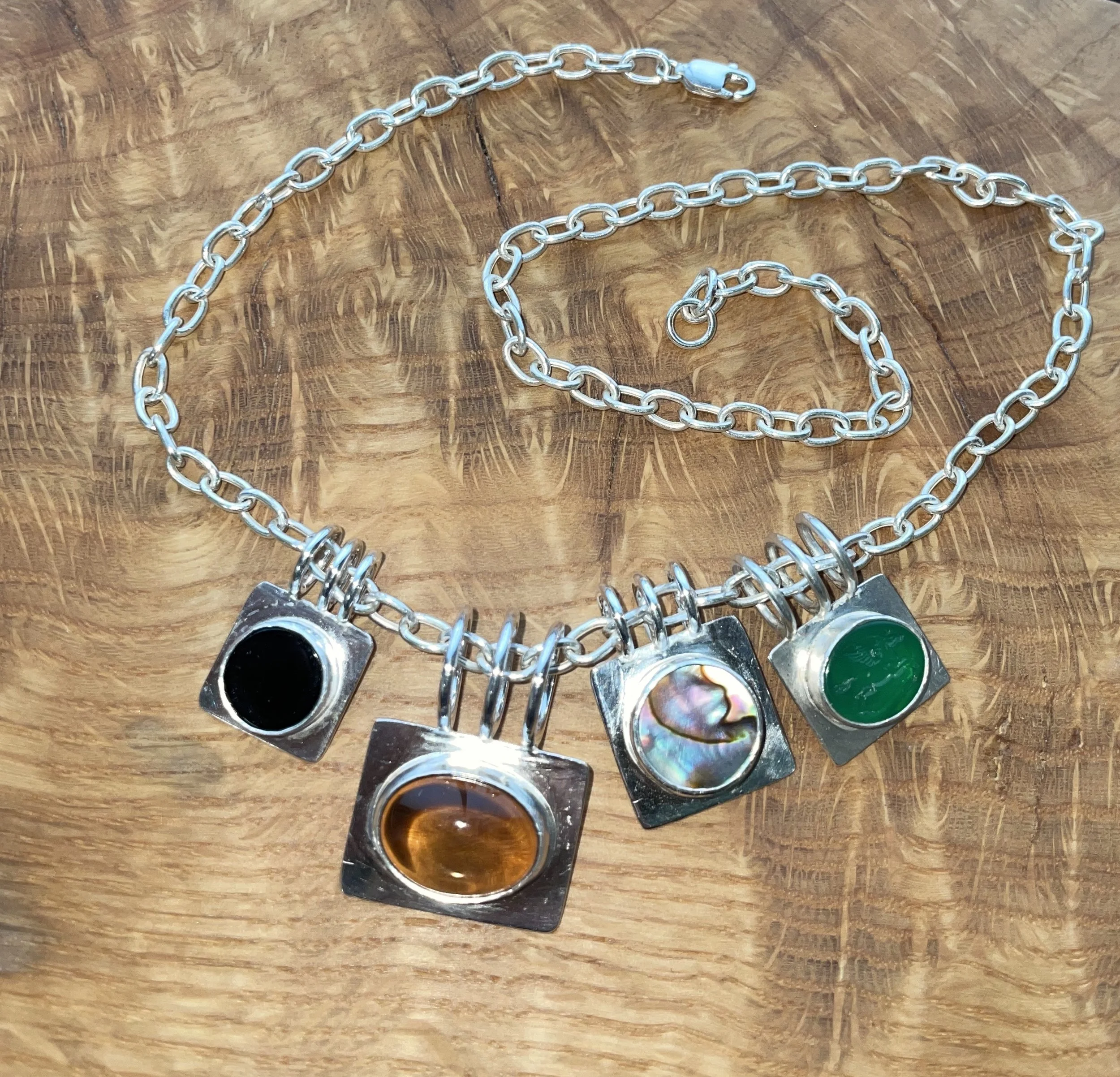 Ring Me Necklace in Abalone