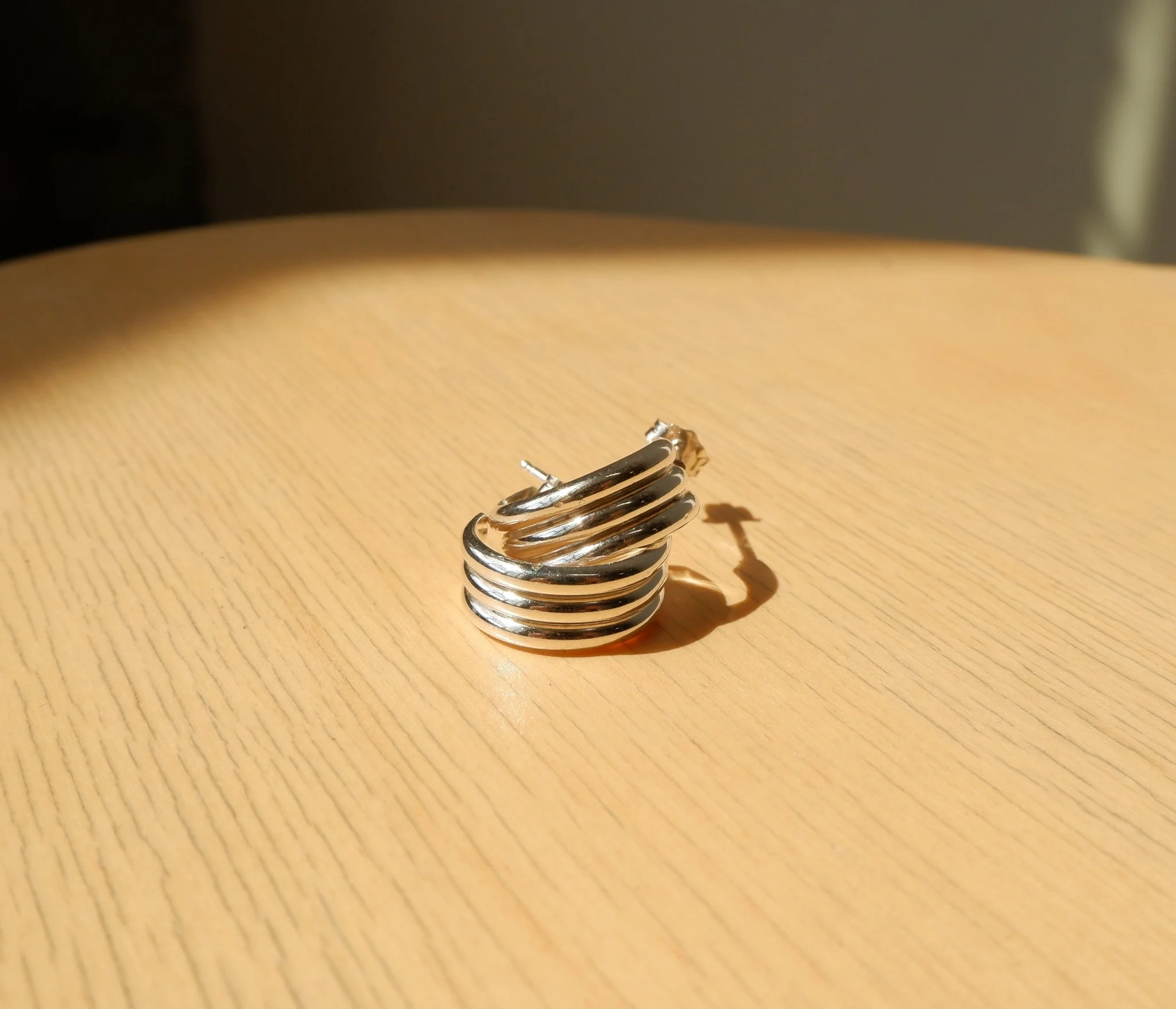 Ribbed Hoop Earrings