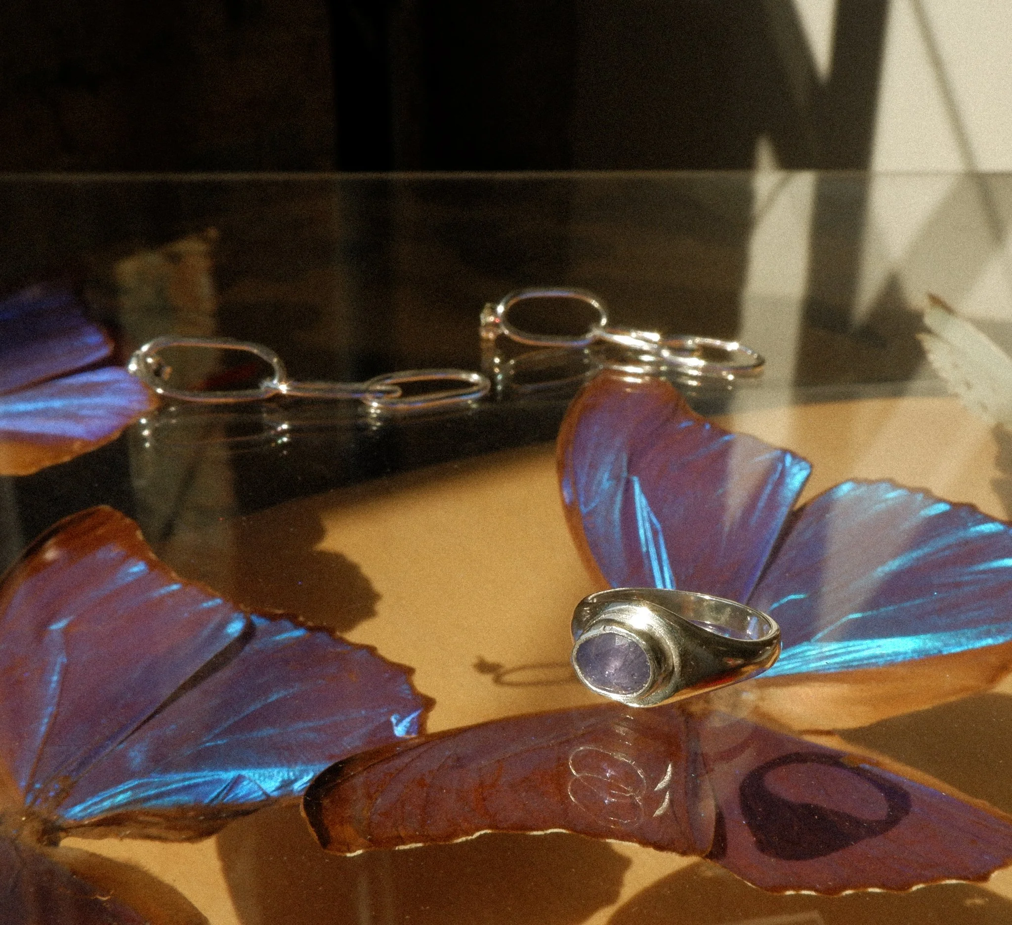 Tanzanite Signet Ring - size 7