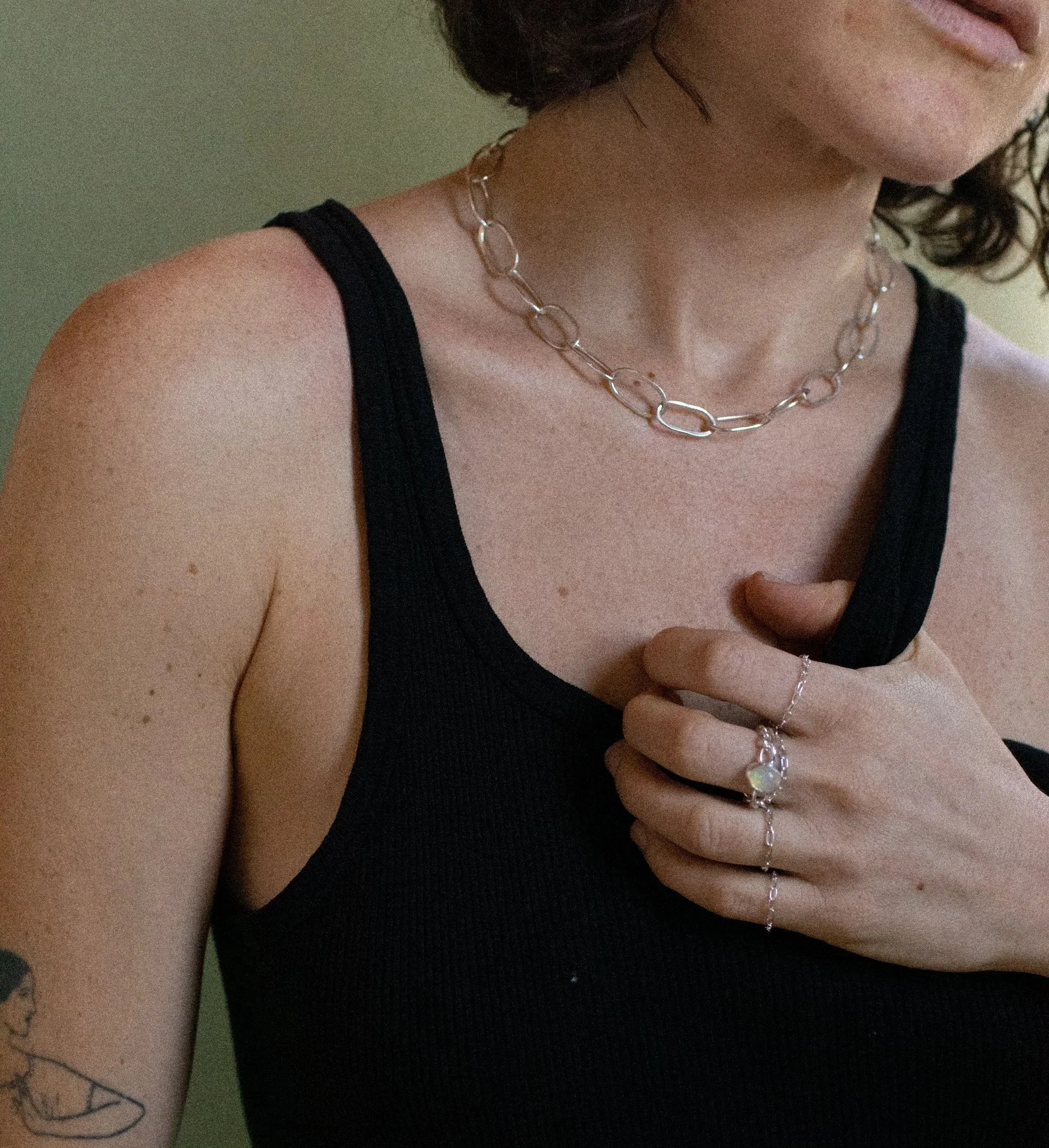 Hammered Chain Necklace