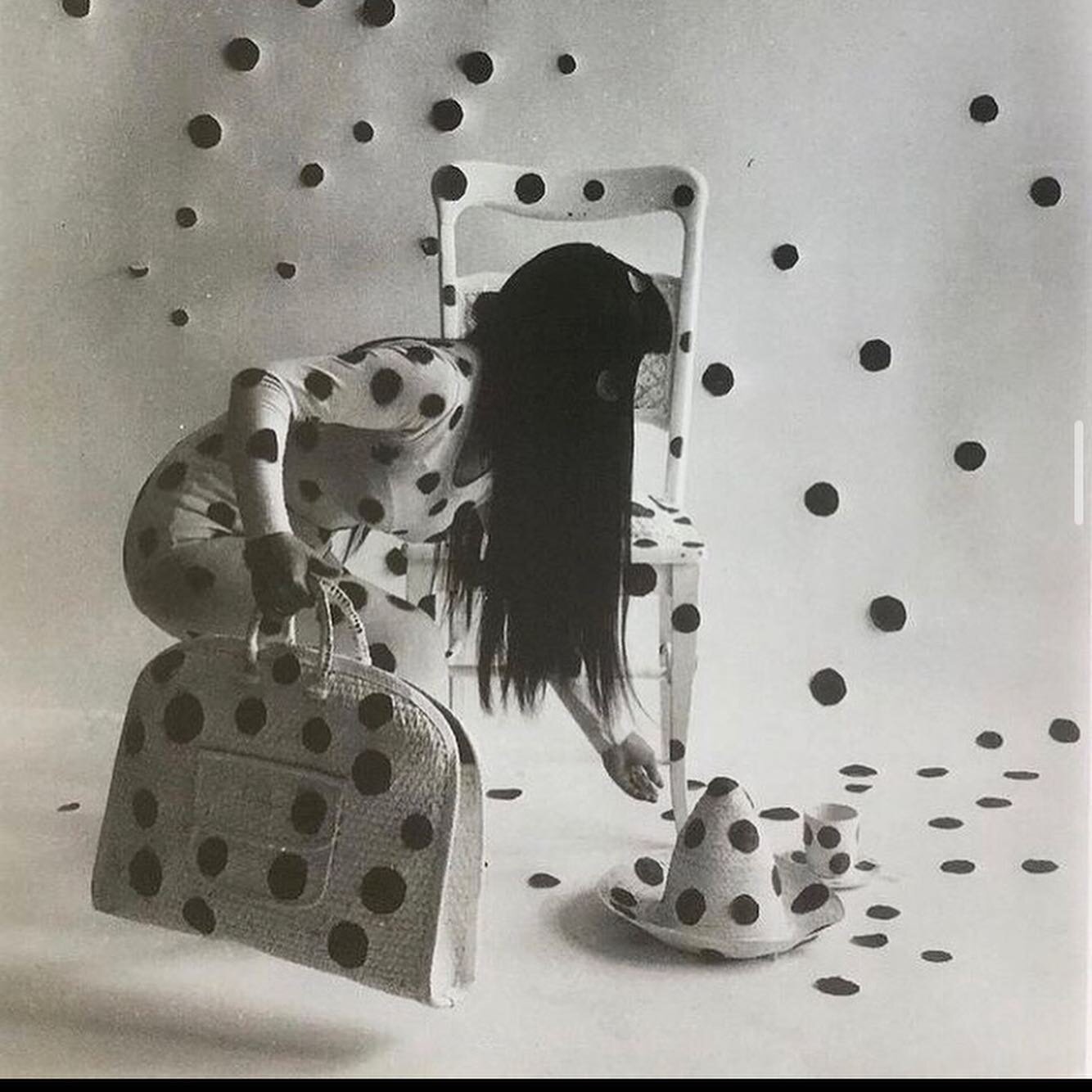 stills from Yayoi Kusama&rsquo;s  Self Obliteration by Dots (1967)