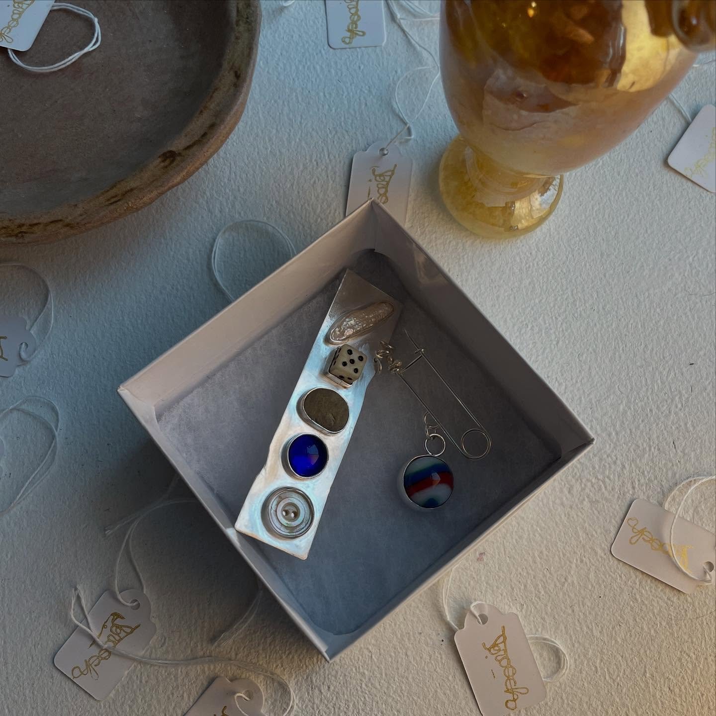 I made a couple of silver brooches for @tuskchicago brooch show, opening tonight! See you there 🍸