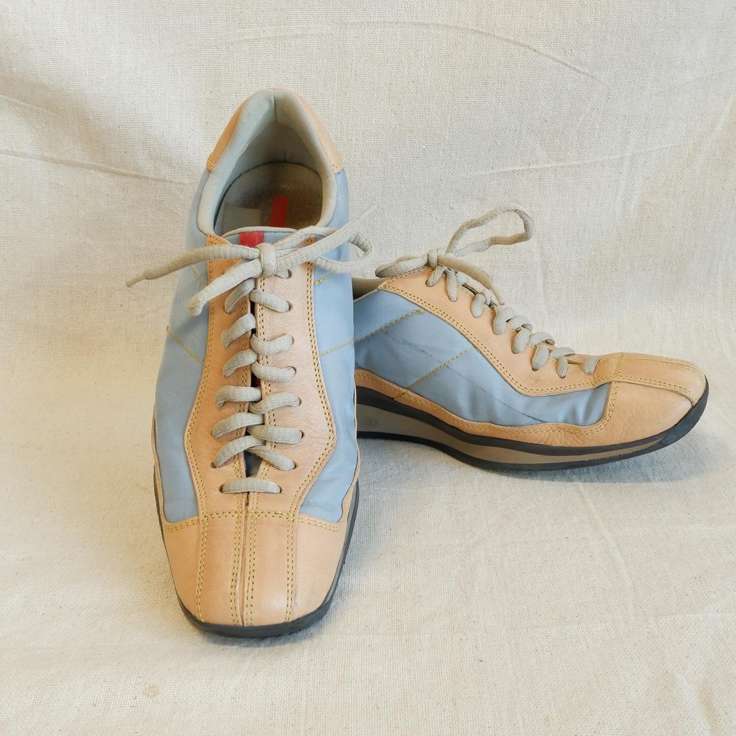 Some wheels for kickin around town. The Prada sneakers are perfect for spring 🦋 
👁️all just listed online👁️
Prada sneakers sz 36.5 &bull; gold pumps sz 7 &bull; cowboy boots sz 7.5 &bull; YSL pumps sz 8.5