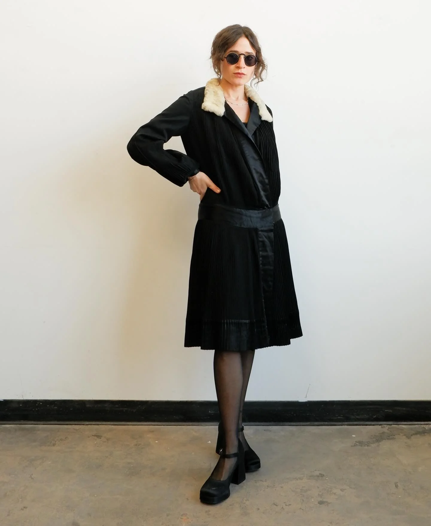 1920s surplice pleated dress 🐜 o.n.l.i.n.e