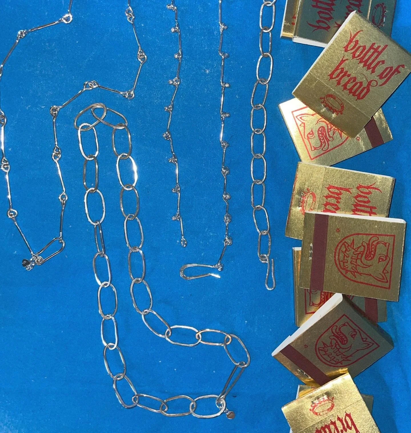 Just a few hand fabricated chain styles available on the webbie. These are very meditative to make, and I would love to make more!