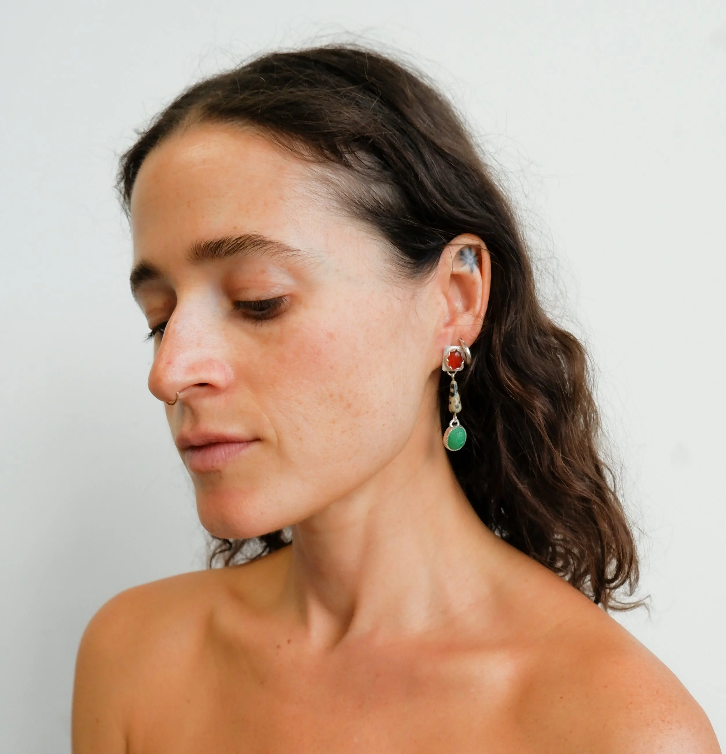 Scarab Drop Earrings