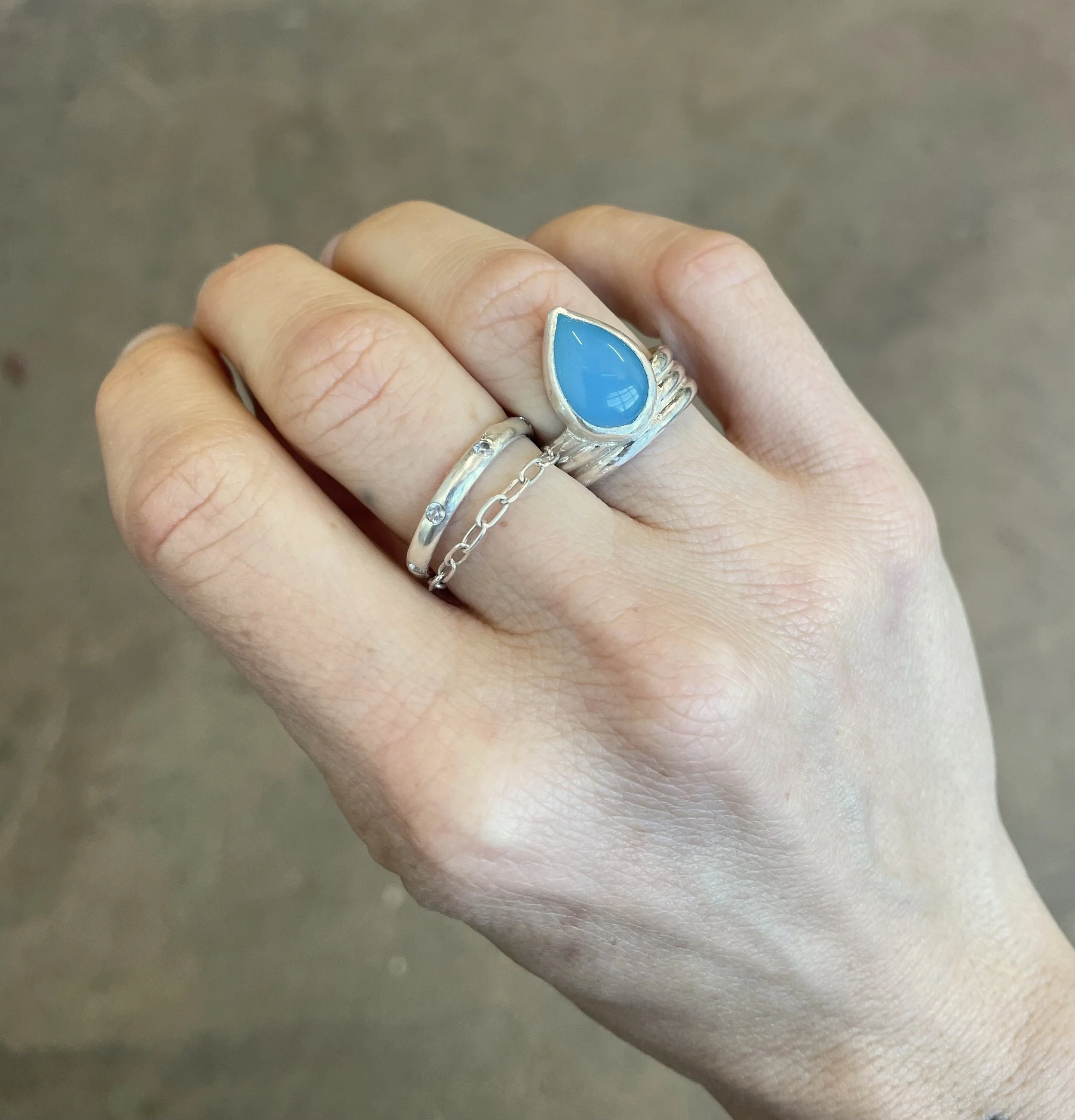 Lonely Teardrop Ring - size 6
