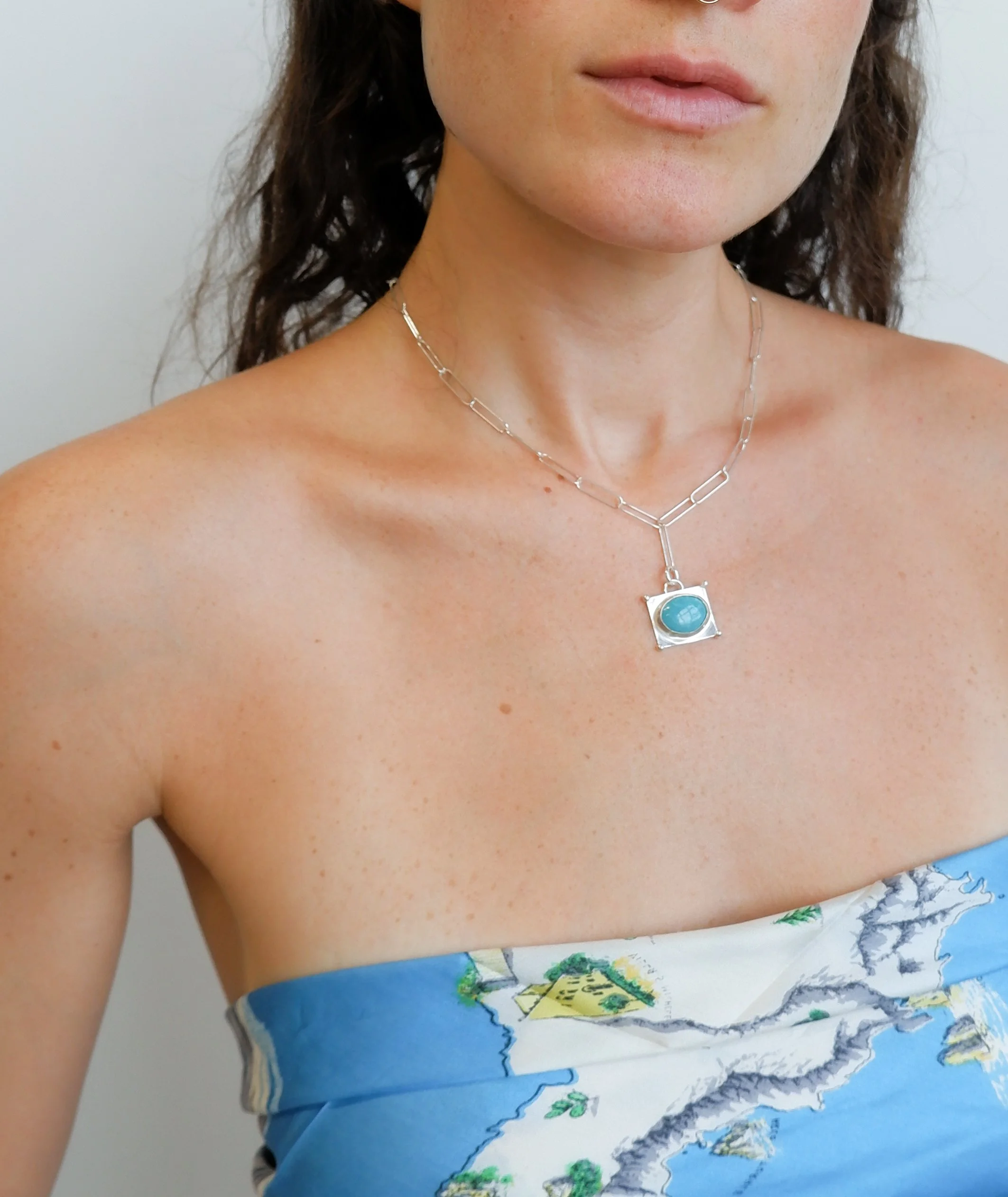 Turquoise Frame Necklace