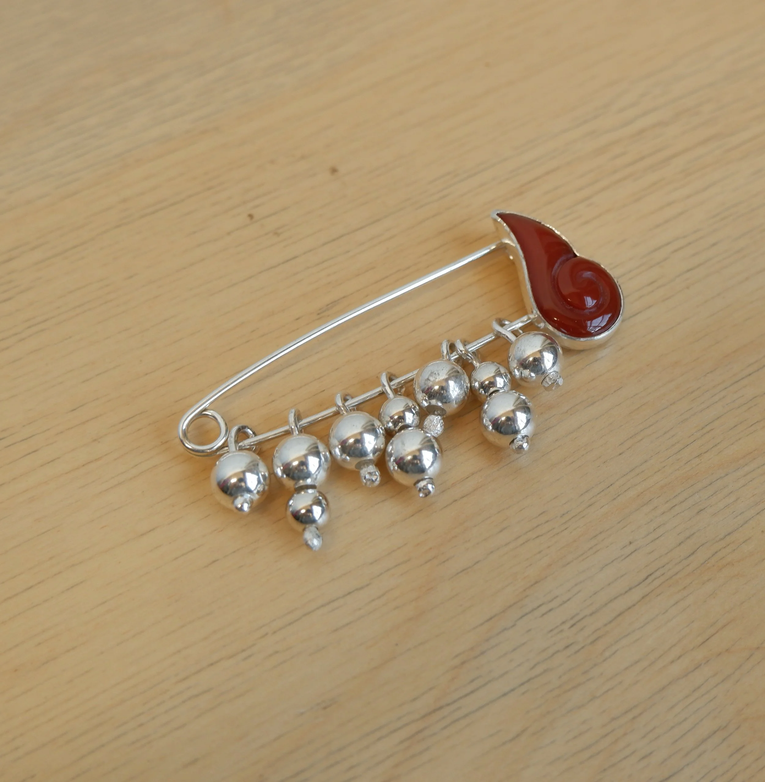 Carnelian Cloud Brooch