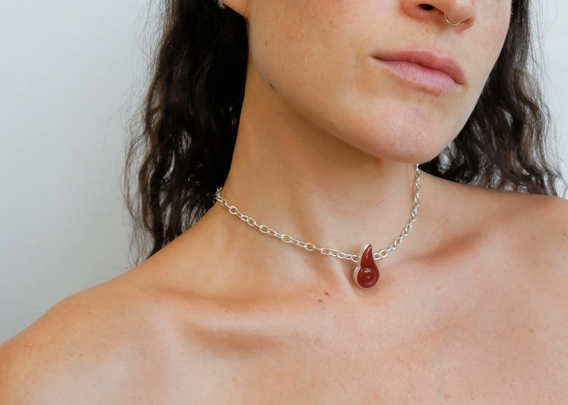 Carnelian Cloud Choker