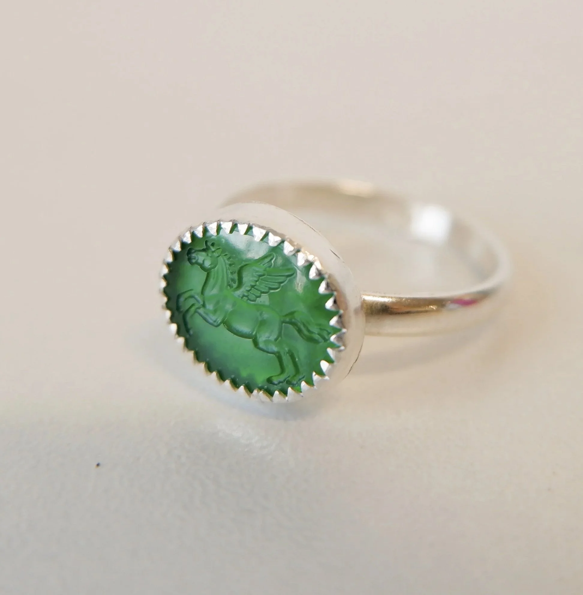 Pegasus Ring in Green