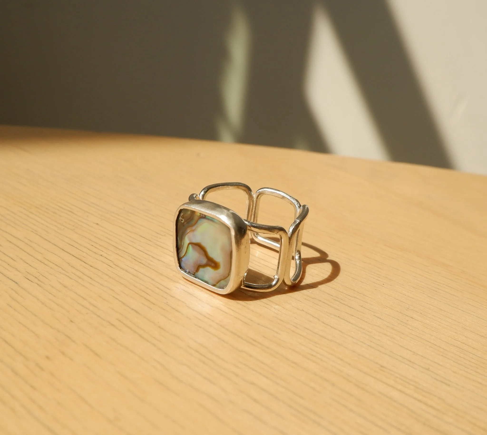 Abalone Cage Ring - size 6
