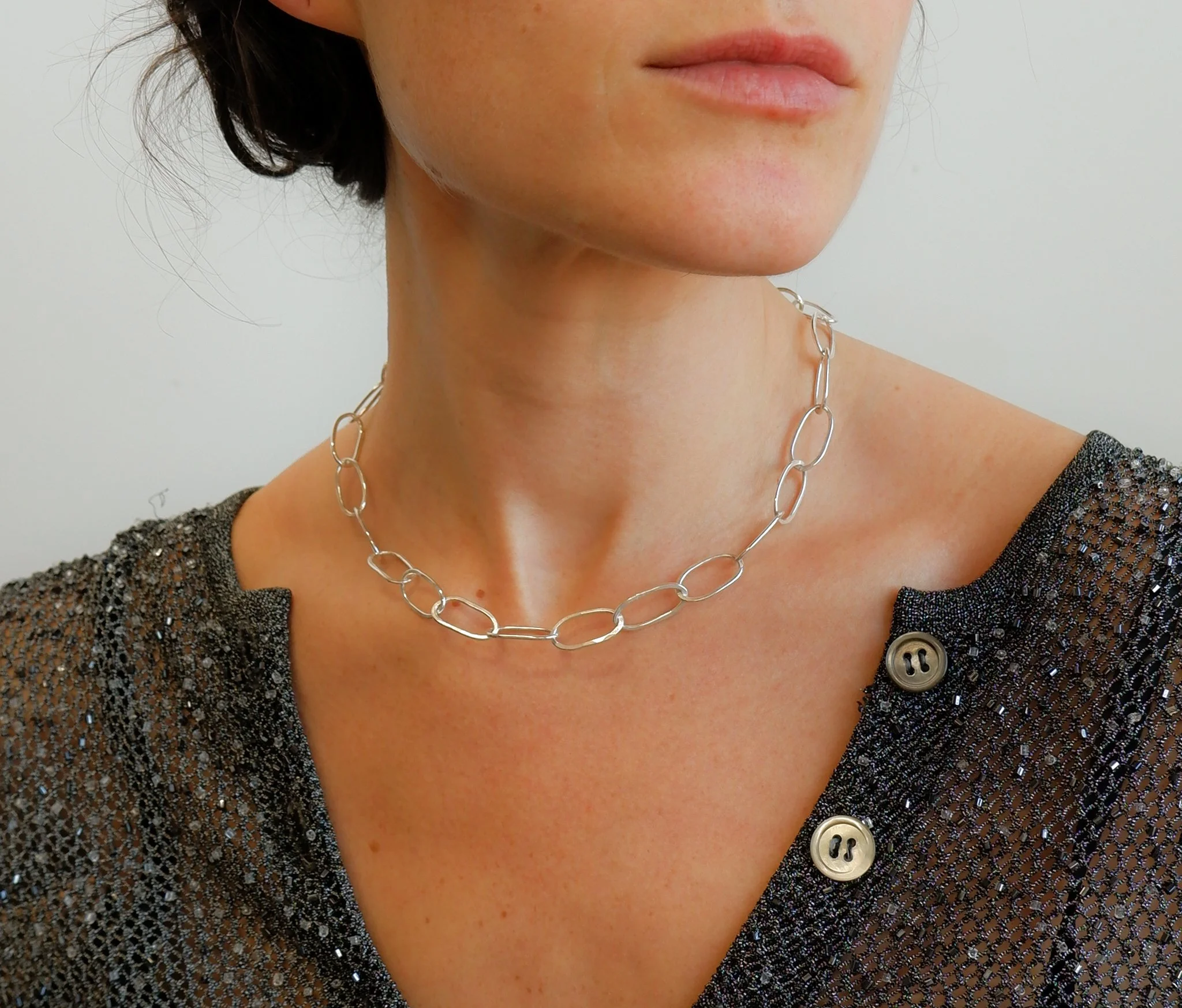 Hammered Chain Necklace