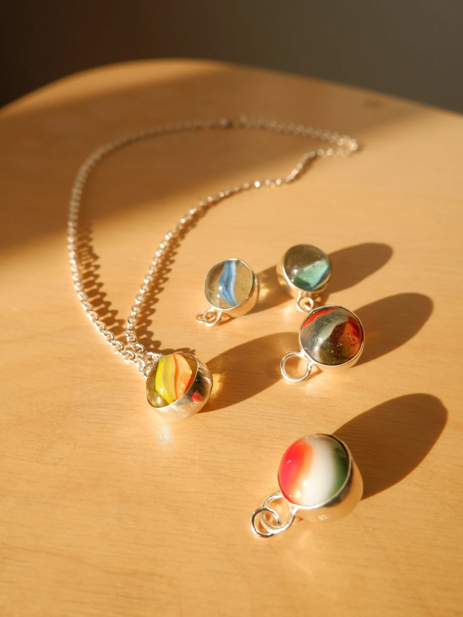 Spinning Marble Necklace