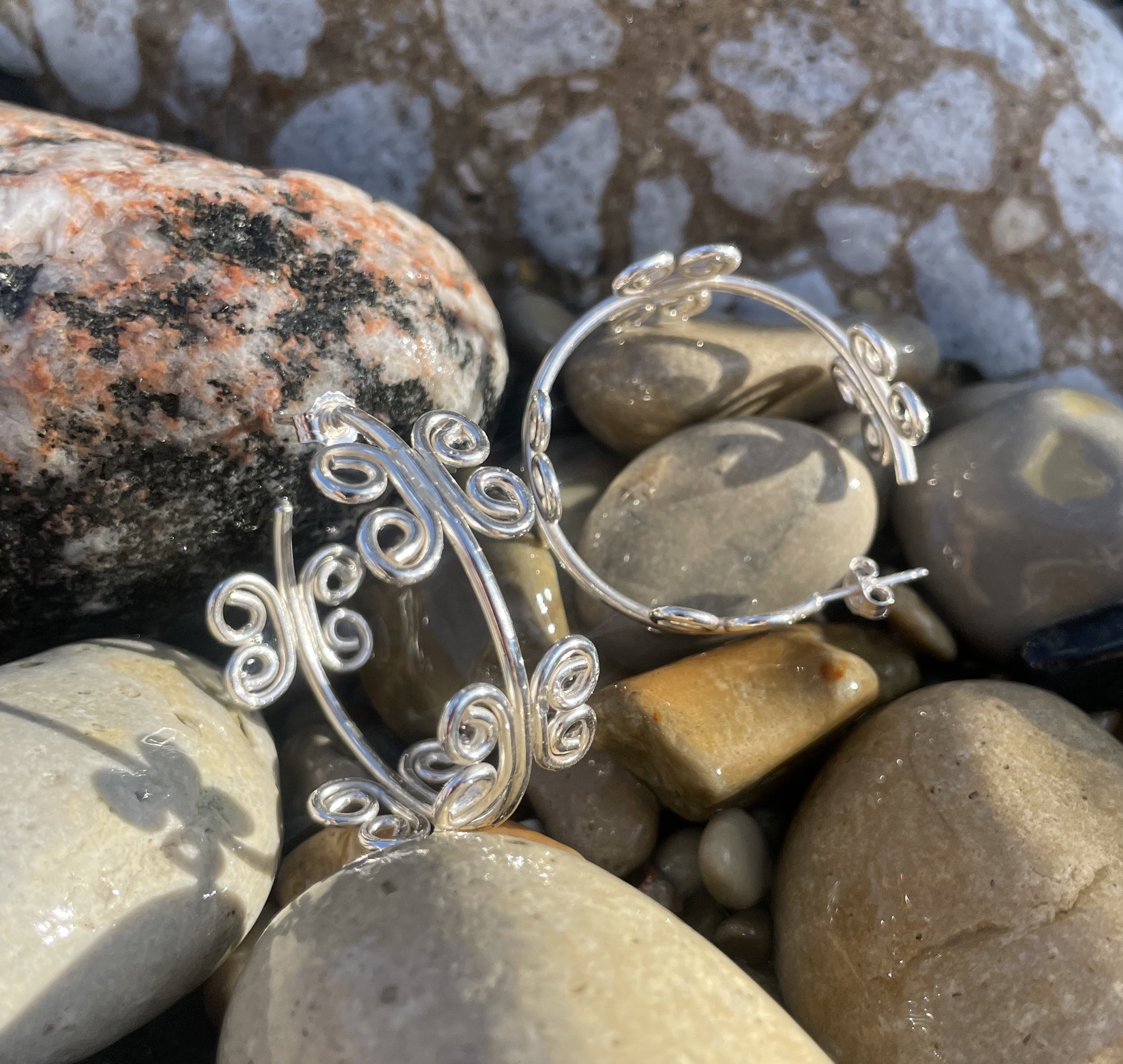 Etruscan Spiral Hoops