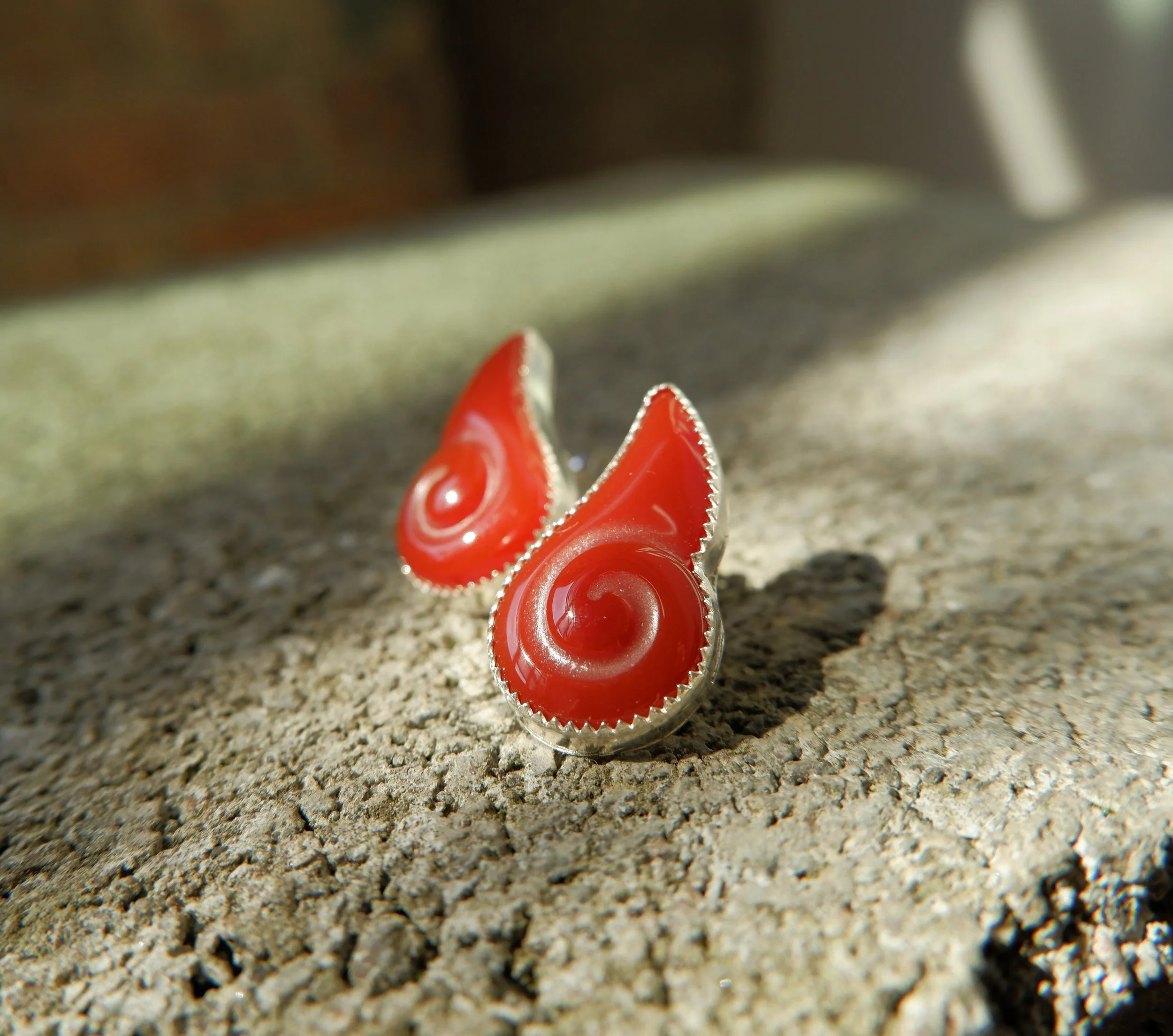 Carnelian Cloud Studs