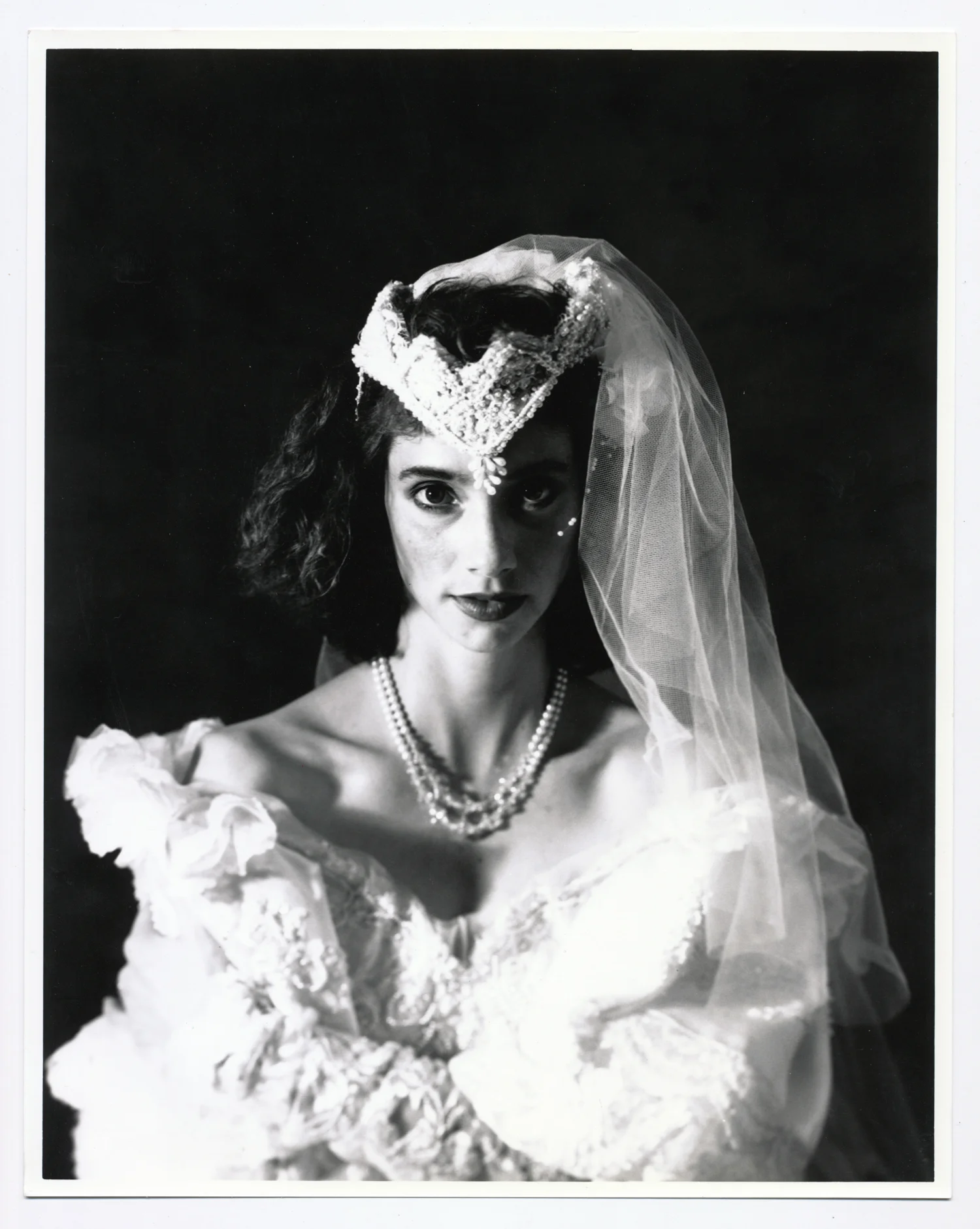 Teresa Wedding Series4x5 silver print.  © Jud Burgess  1989