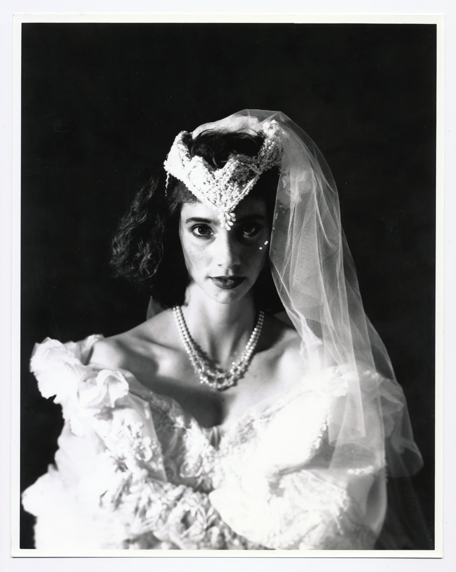 Teresa Wedding Series 4x5 silver print. © Jud Burgess 1989