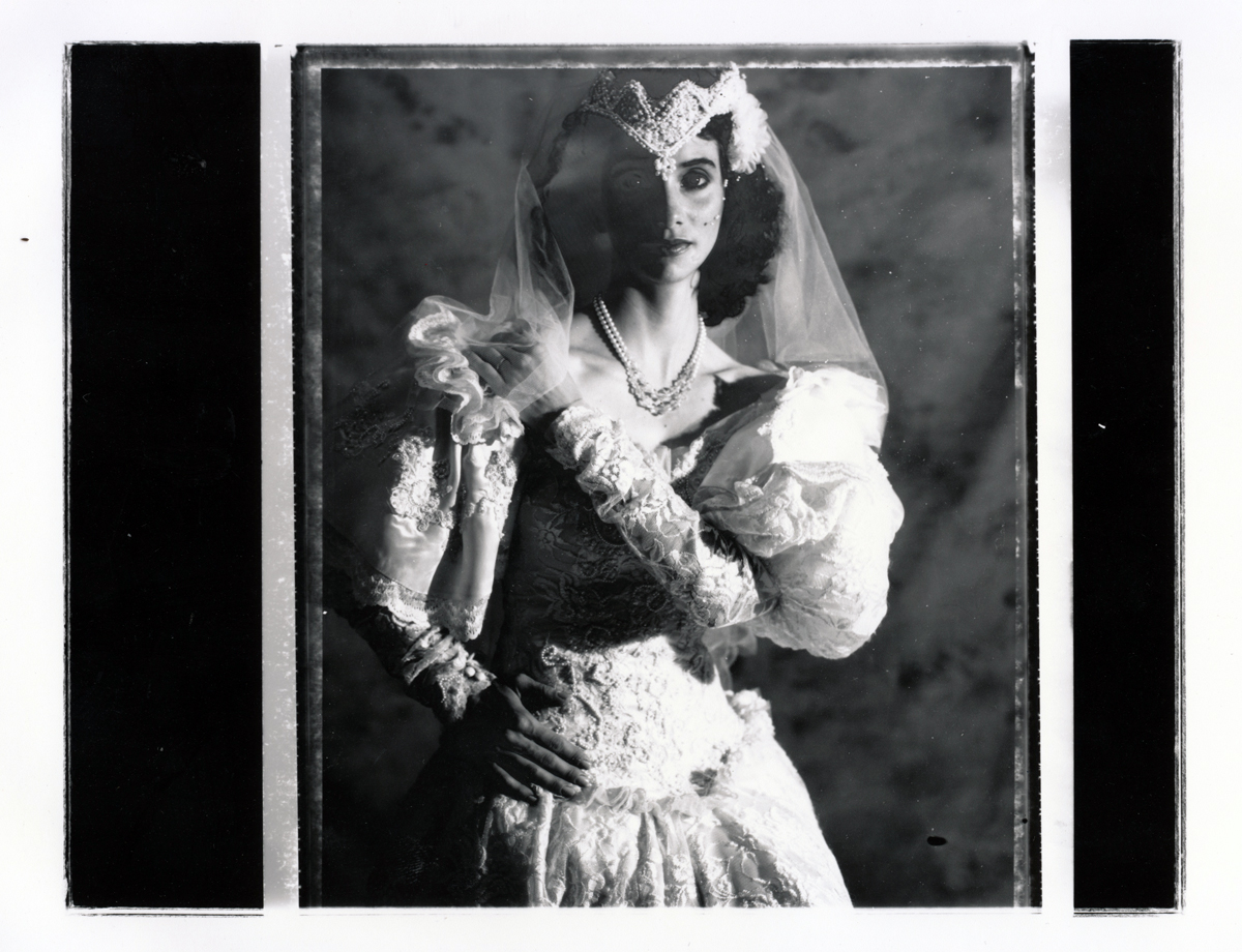 Teresa Wedding Series Contact print off 4x5 Polaroid test negative. © Jud Burgess 1989