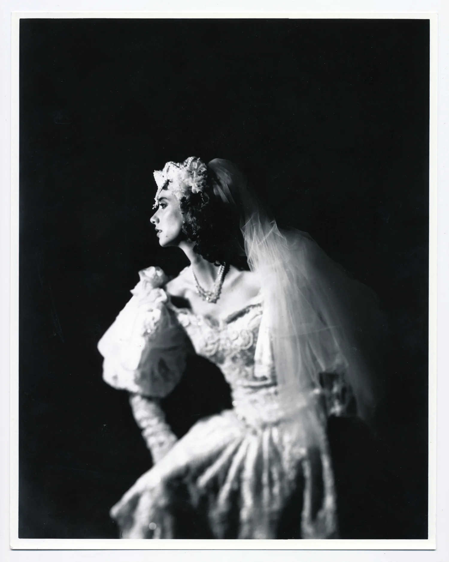 Teresa Wedding Series4x5 silver print.  © Jud Burgess  1989