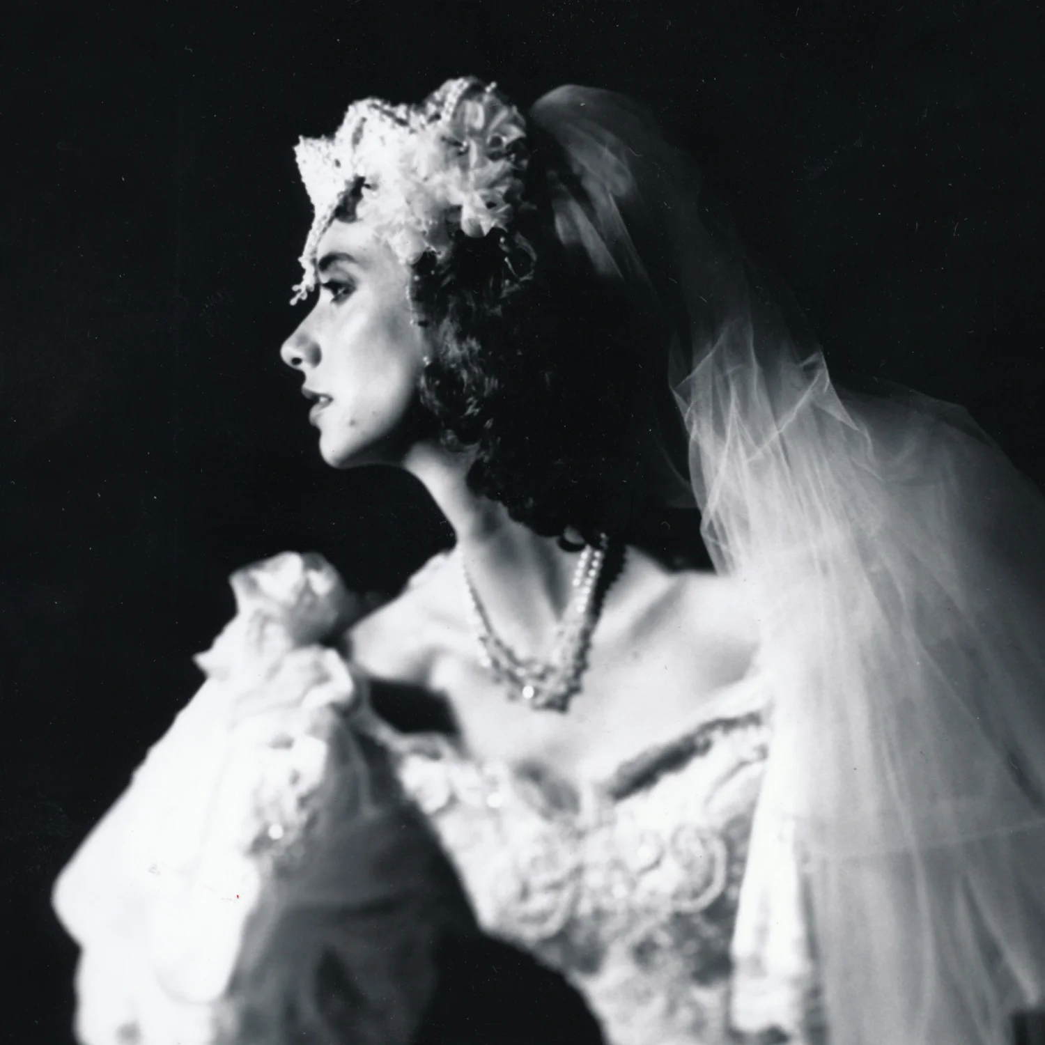 Teresa Wedding Series  (detail)4x5 silver print.  © Jud Burgess  1989