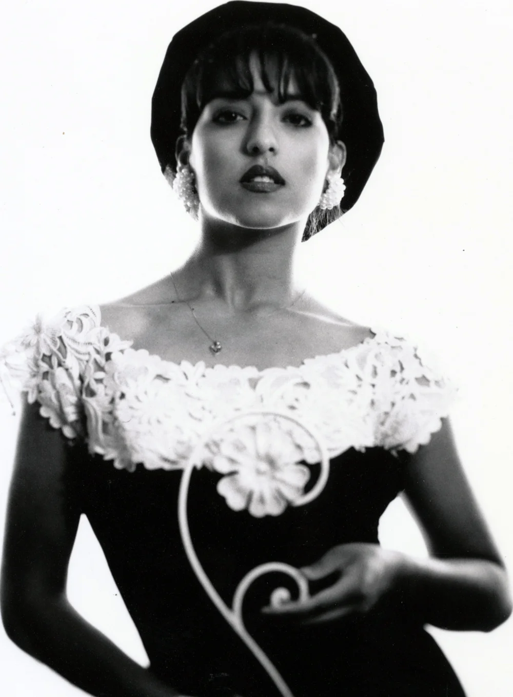 Angelica with Iron Flower 2 (detail)4x5 silver print.  © Jud Burgess  1989