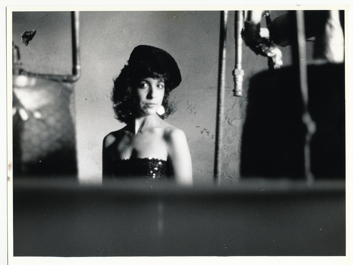 Laurie in Apartment Boiler Room 2 35mm silver print. © Jud Burgess 1985