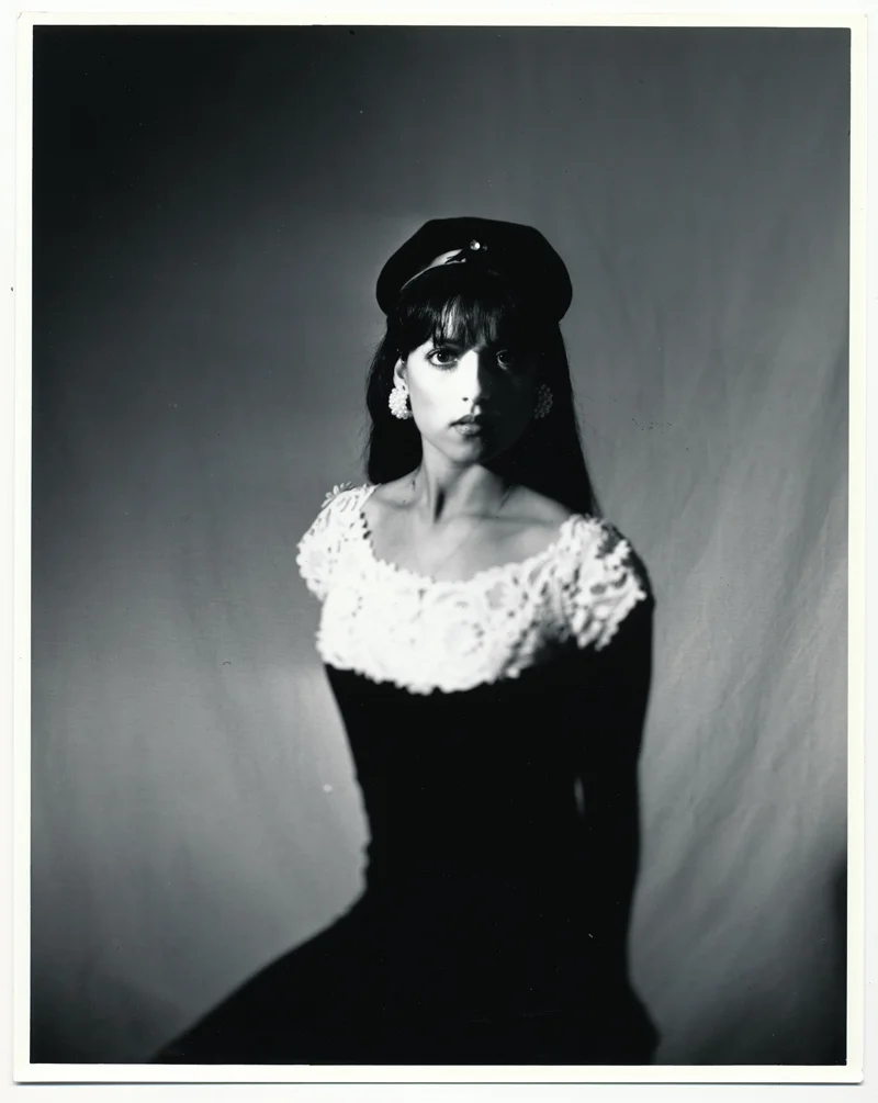 Angelica Seated 4x5 silver print. © Jud Burgess 1990
