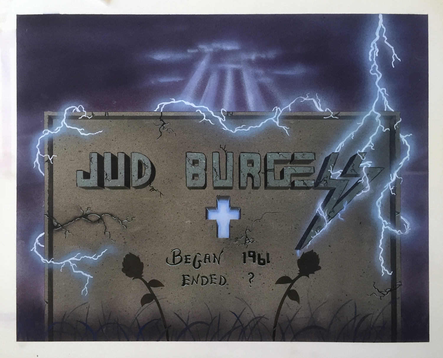 Began 1961 Ended ? Airbrushed enamels on coldpress board. © Jud Burgess 1980
