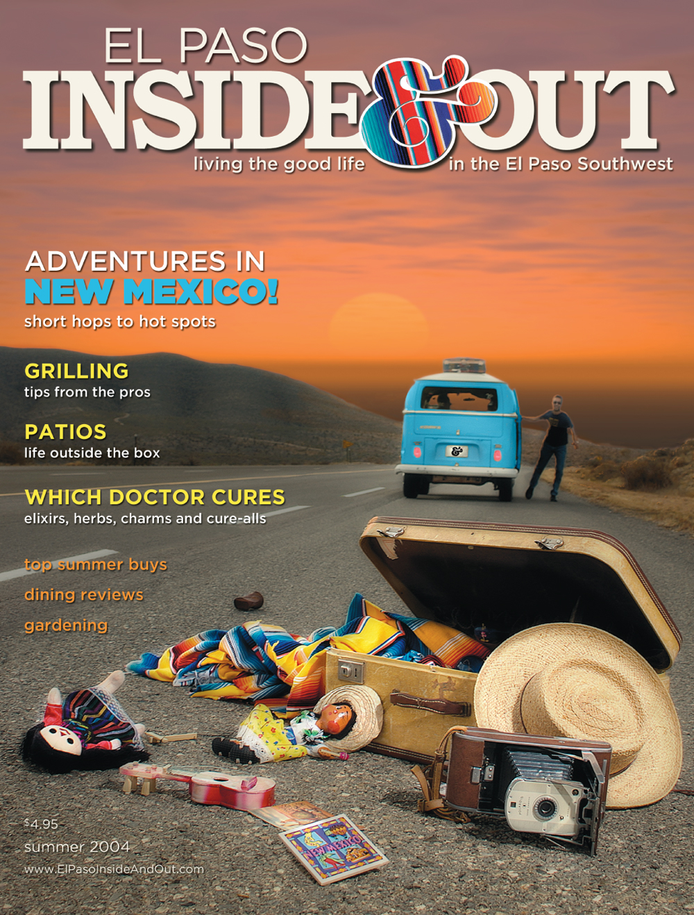 Inside & Out was the brainchild of my client, publisher Don Baumgardt. He wanted to produce a great local flavor magazine with wonderful and unique content. We produced five issues before it became too expensive to produce...it was a choice between quality content or fluff that sells ad space, like “Best Of Doctors, Lawyers, Real Estate Agents” pseudo-editorial sections. It was an idealistic venture that our 3-person team thoroughly enjoyed. (Don Baumgardt-publisher, Pam Murray-editor, Jud Burgess-designer) 