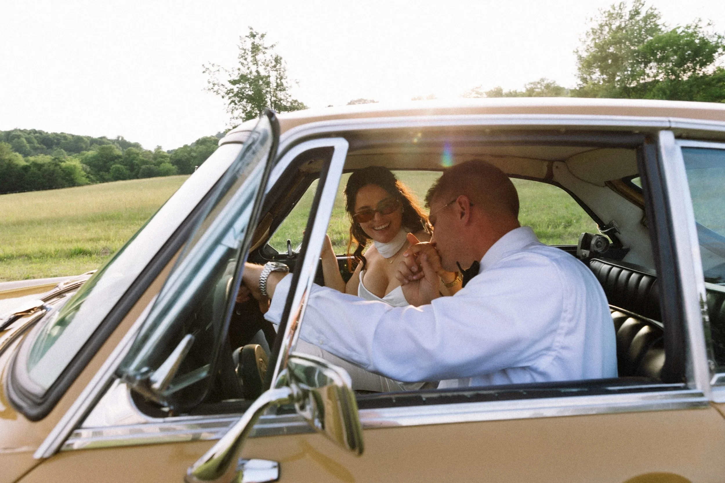 Paige &amp; Ty had the kind of celebration that&rsquo;s truly personal from the vintage car they enjoy, getting ready at grandmas across the street from the reception, and having a sweet moment taking photos and playing dress up with the flower girls