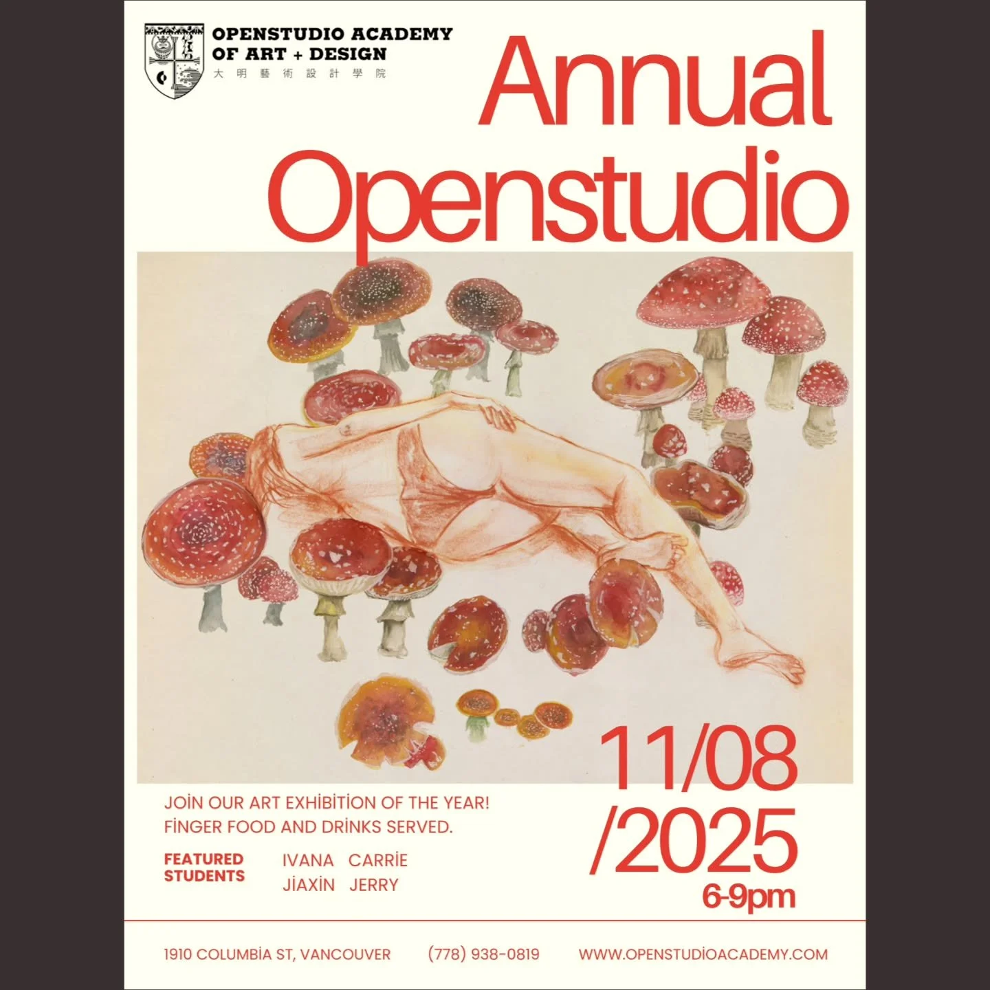 You're Invited: Annual OpenStudio 2025

​Save the Date!✨️

​Get ready to see the future of design and art! The Openstudio Academy of Art and Design is thrilled to invite you to our Annual Open Studio 2025&mdash;a night dedicated to celebrating a year