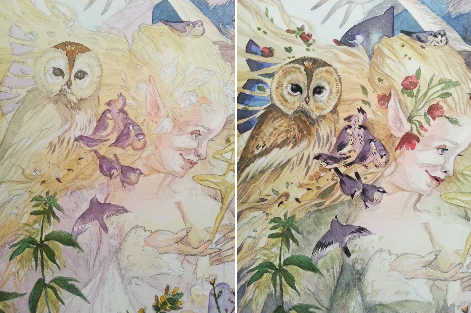Early washes and detail progress