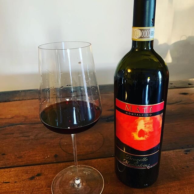 A spectacular 2010 Brunello from @mate_winery  Wonderful balance of power and elegance. Beautiful nose with trademark cherry and currant, but laced with tobacco and leather giving it incredible fullness. Lovely spice notes on the palate and a touch o