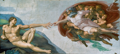 This gif of two mythological Greek Gods dapping each other up. If I can find a painting that moves like this I’m spending the little bit of money that I do have in my savings account to put it on my wall.