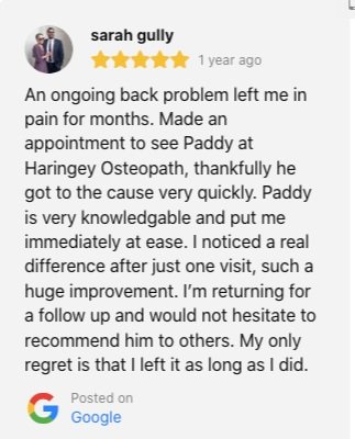 Osteopath in crouch end