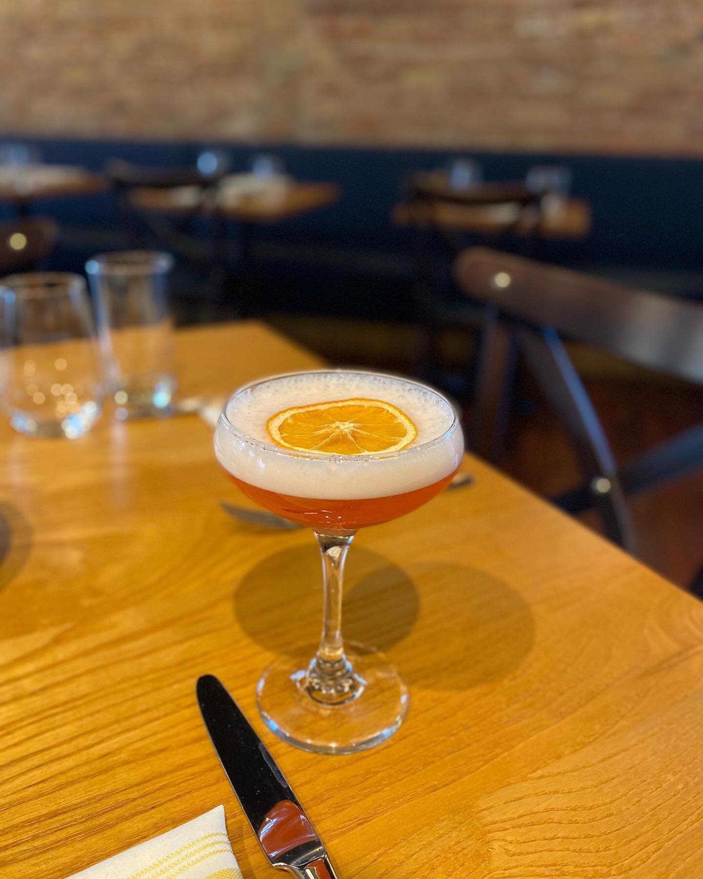 Rainy ☔️ weather got you down? Come join us at Citrine and try our new happy hour cocktail. The OP Marmalade. Gin, Campari, Lemon Juice, House-Made Marmalade Syrup.