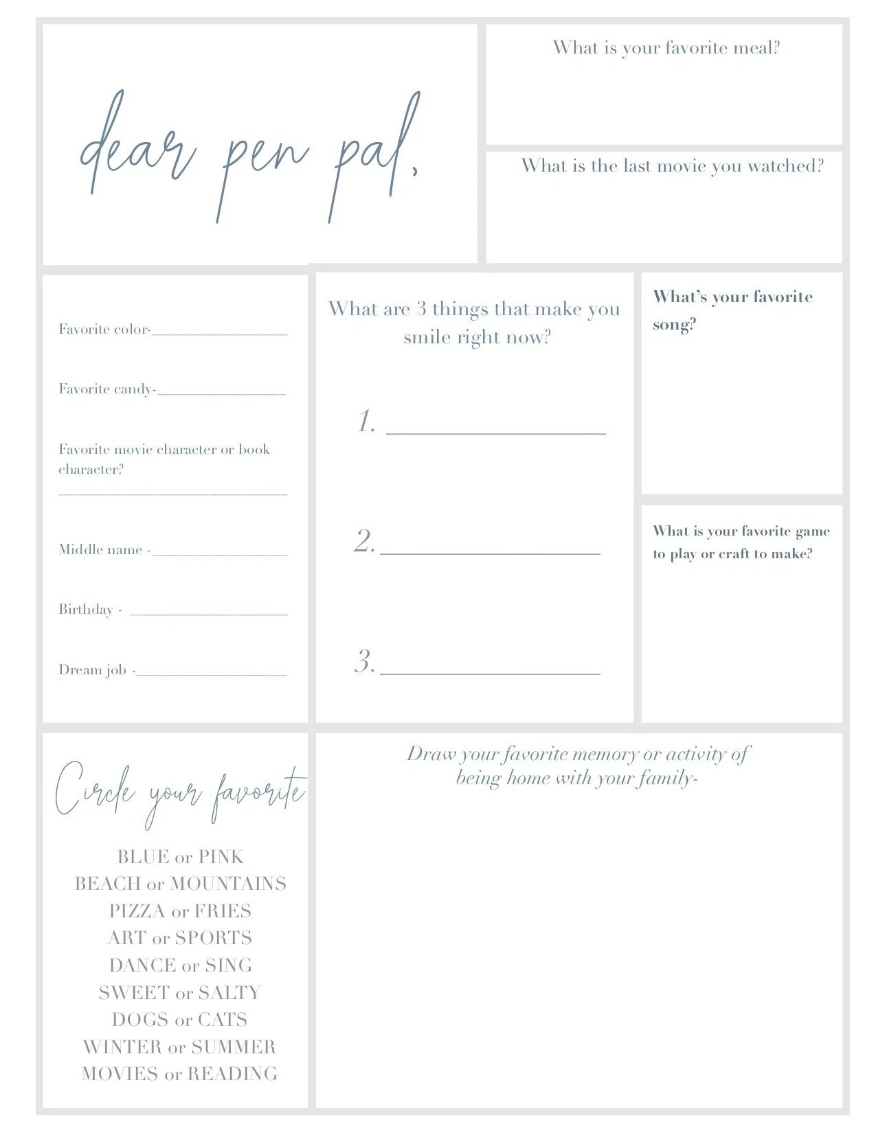 Truth Co F R E E Kid s Activity Printables Pen Pal Kit Paint By