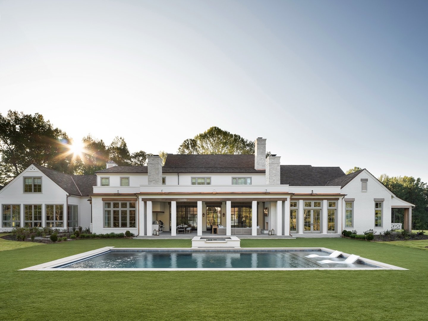 Saturdays are for sunshine, exhales, and when the weather is just right &hellip; a dip in the pool! ☀️🏊&zwj;♀️

Designing these outdoor environments wasn&rsquo;t just about beauty. It was about creating places for connection, rest, and memory-making